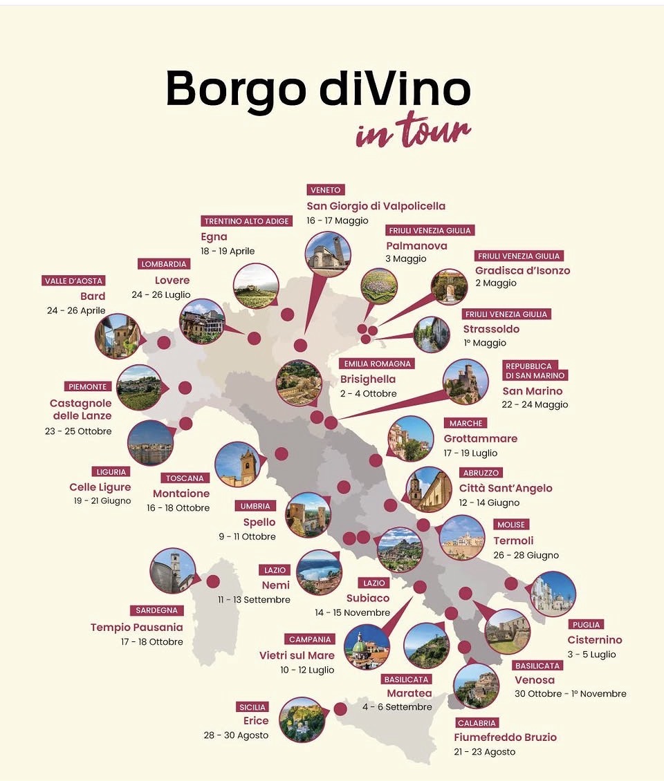 Borgo diVino tour 2026