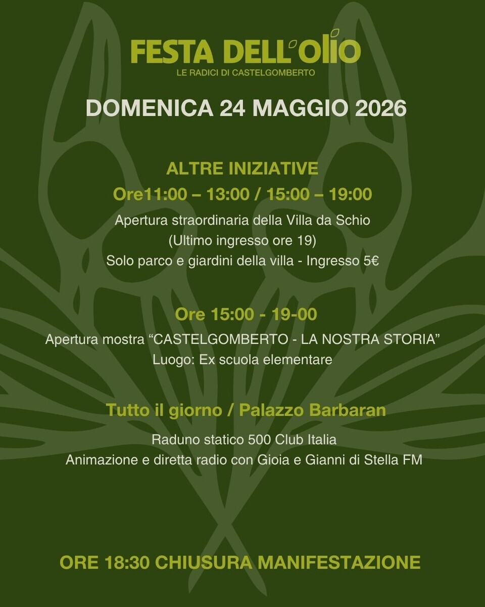 Festa dell'Olio a Castelgomberto