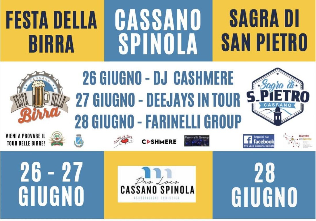 Festa della Birra e Sagra di San Pietro • dal 26 al 28 giugno 2026