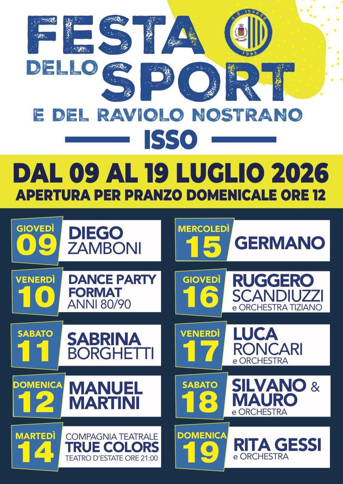 Festa dello Sport e del Raviolo Nostrano