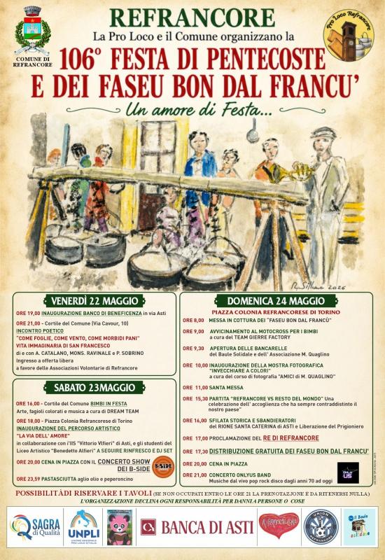 Festa di Pentecoste e dei Faseu Bon Dal Francu a Refrancore