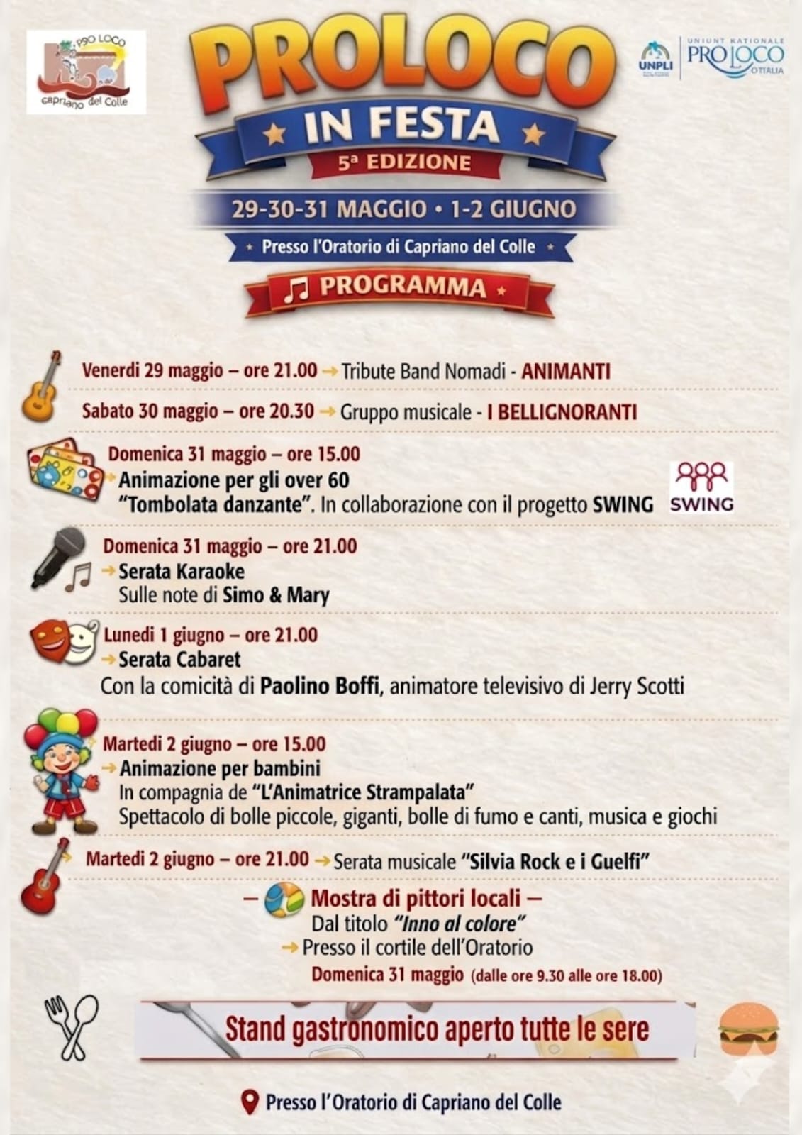 Festa proloco capriano del colle 2026