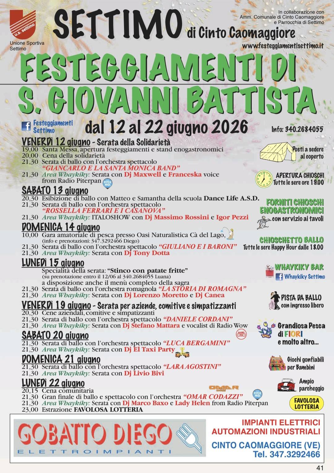 FESTEGGIAMENTI DI S. GIOVANNI BATTISTA