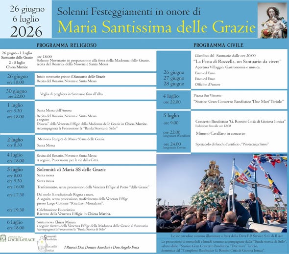 Festeggiamenti in onore di Maria Santissima delle Grazie