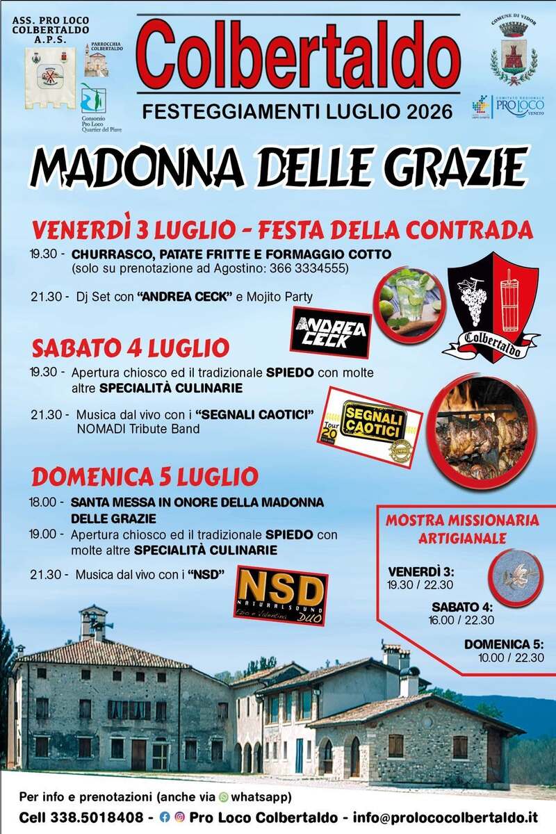 Festeggiamenti Madonna della Grazie 2026