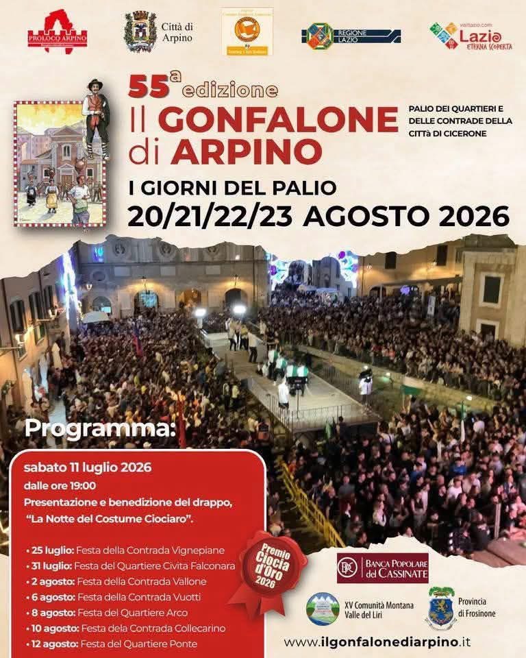 Il Gonfalone di Arpino - Palio dei Quartieri e delle Contrade