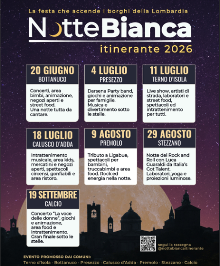 Notte Bianca Itinerante Lombardia 2026 — Stezzano