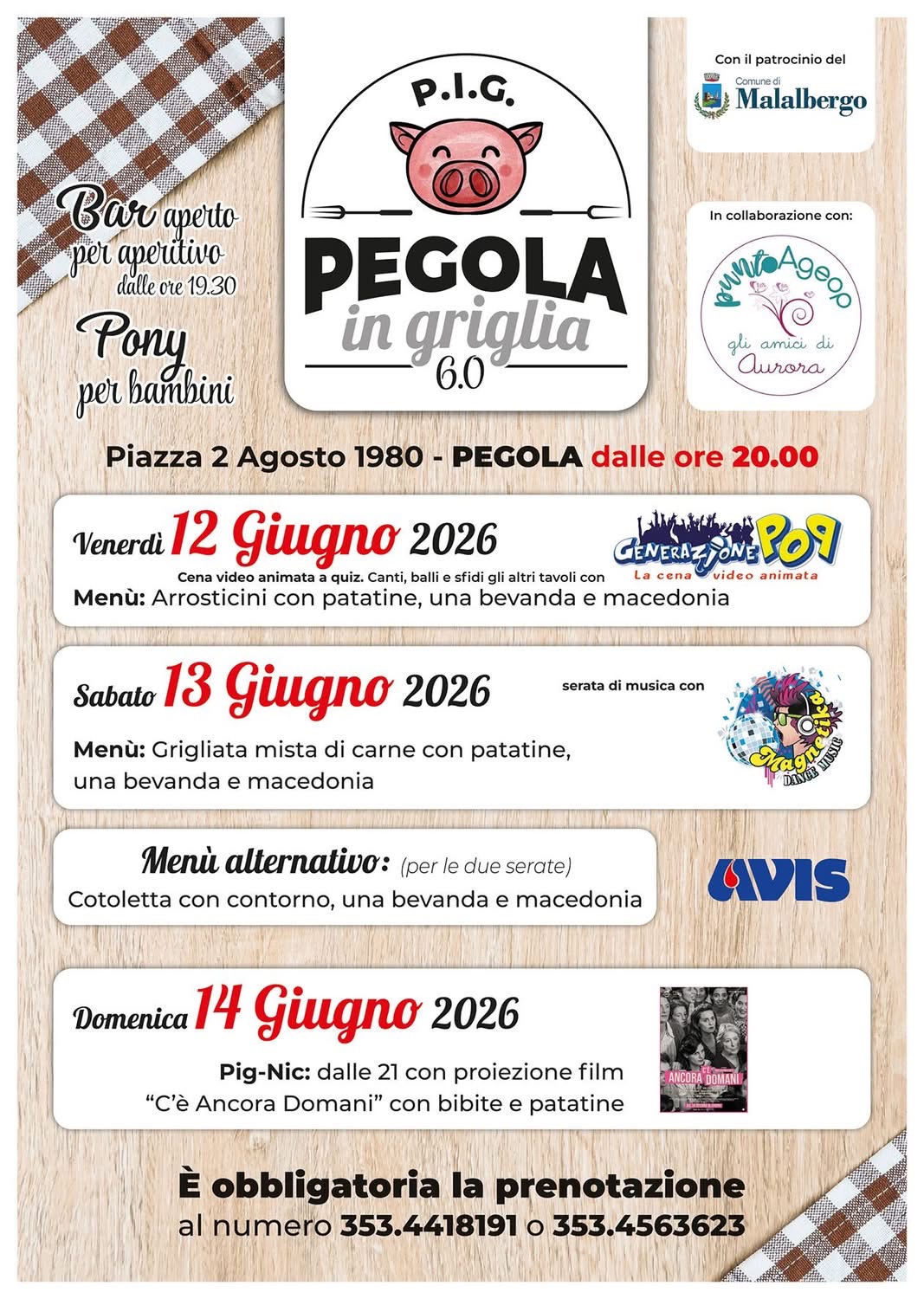 P.I.G. PEGOLA in griglia