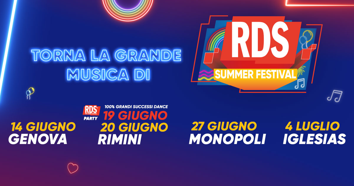 RDS Summer Festival @ Piazza della Vittoria, Genova (GE)