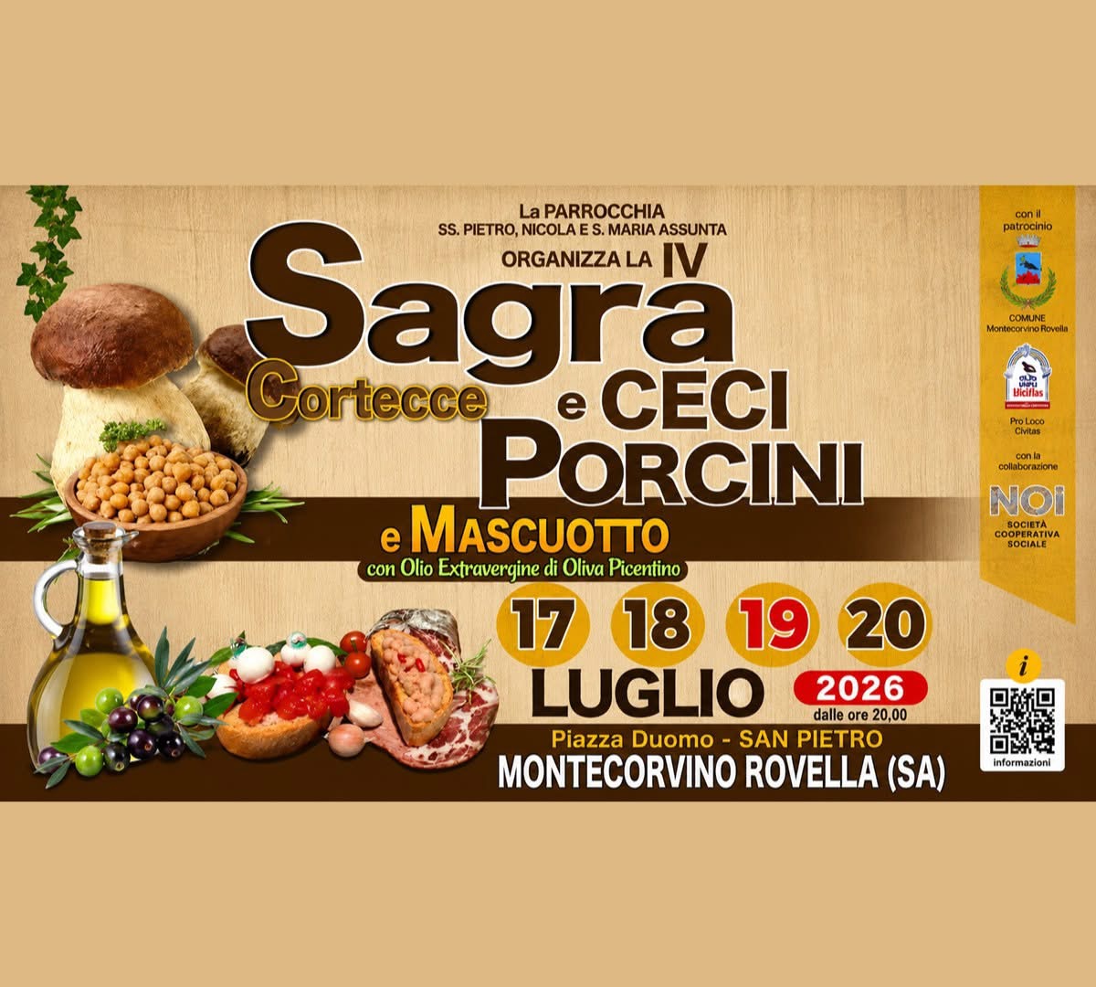 Sagra Cortecce e Ceci, Porcini e Mascuotto