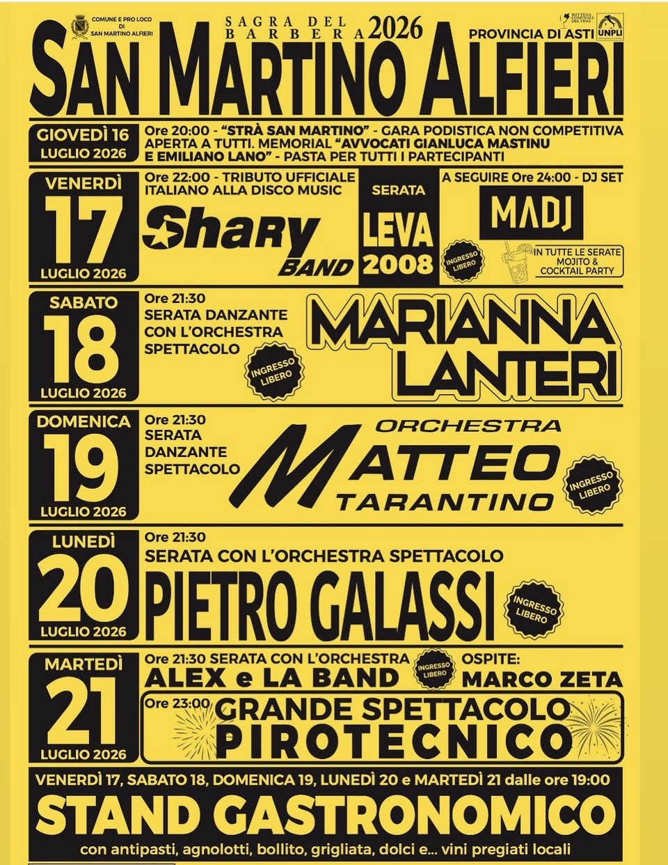 Sagra del 2026 a San Martino Alfieri