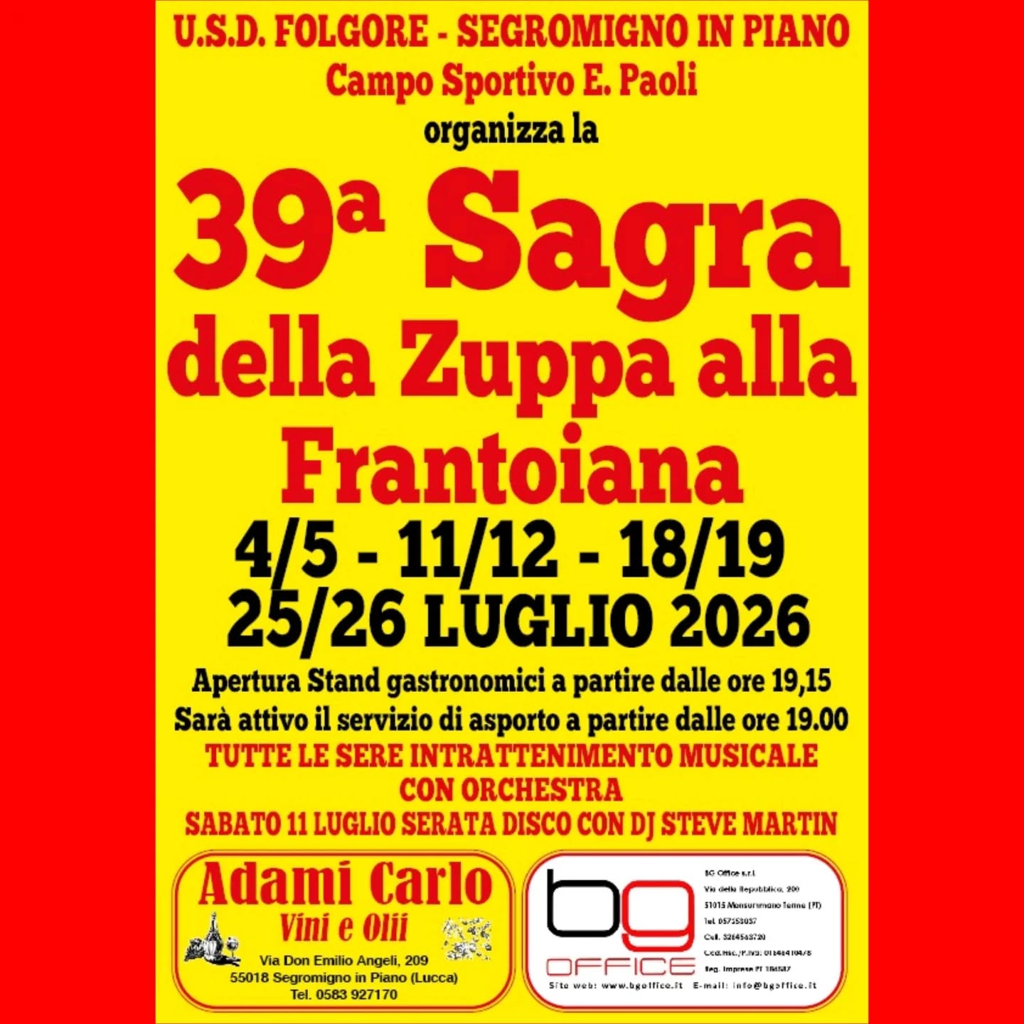 Sagra della Zuppa alla Frantoiana – Capannori